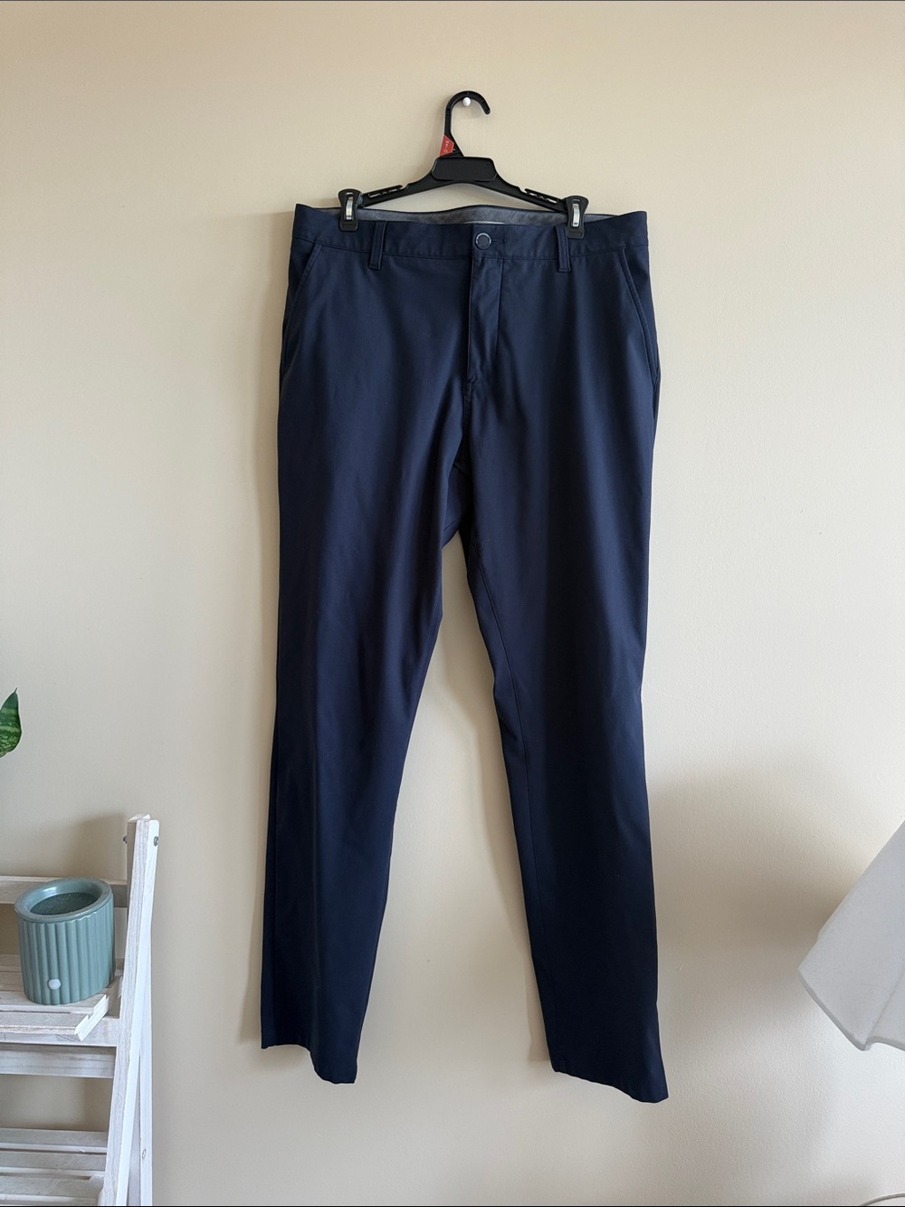 RHONE Men's Slim Dress Pants — Navy Blue